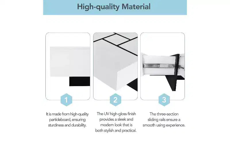 Table basse extensible avec plateau-puzzle et 4 compartiments de rangement cachés