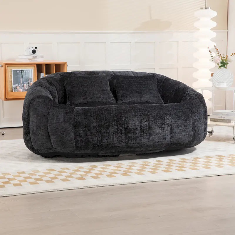GDFStudio - Divano relax a 2 posti Laurel in ciniglia con schiuma ad alta densità e comfort extra