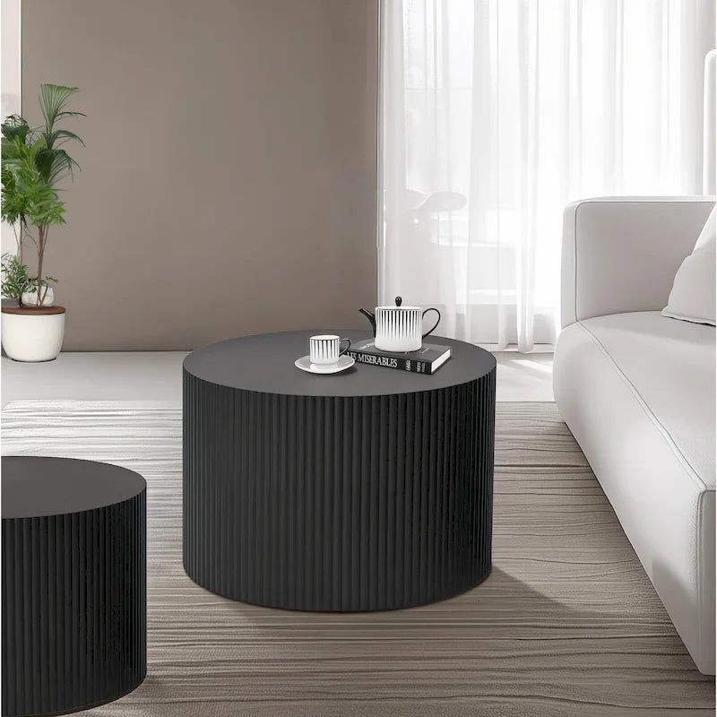 Couchtisch-Set mit geschwungenem Streifenmuster