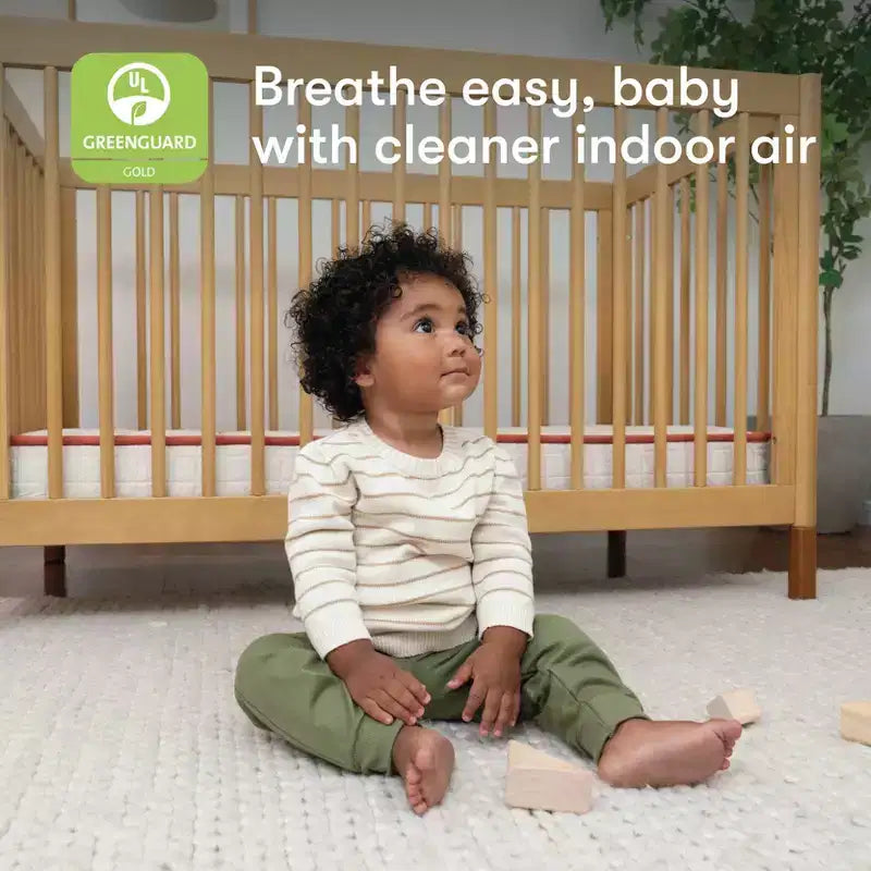 Materasso per lettino biologico Babyletto x Avocado a 2 fasi, 100% atossico - Bianco