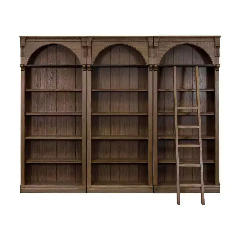 Bibliothèque haute traditionnelle de 94, collection Stratton, marron - Martin Furniture