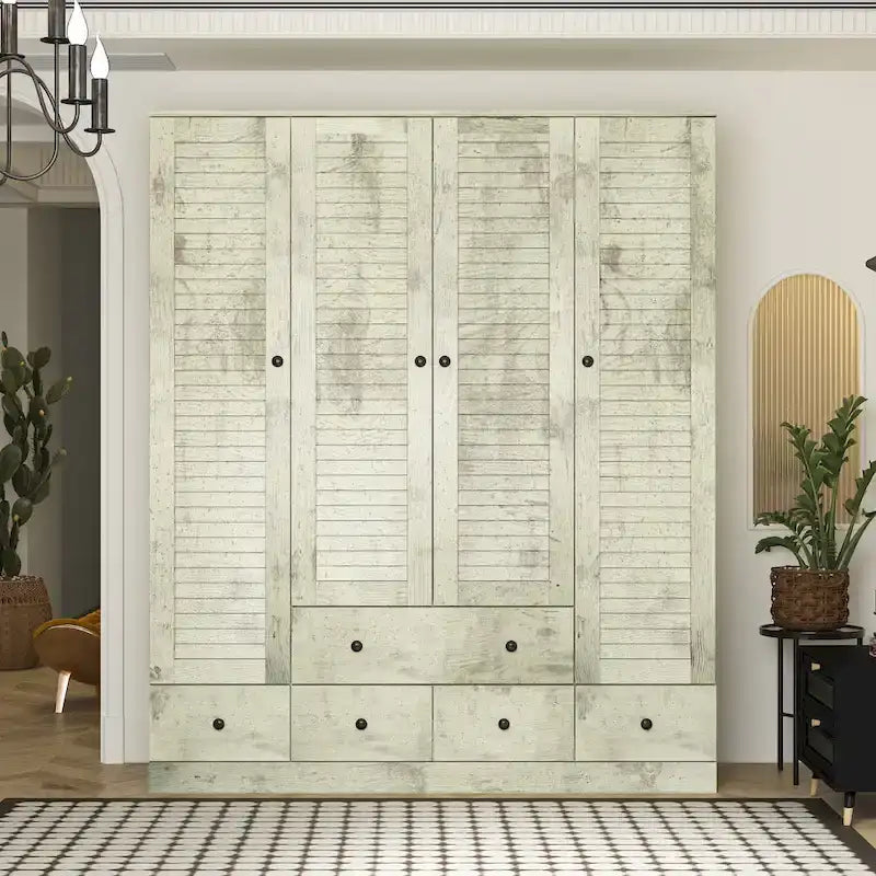 Kleiderschrank für Schlafzimmer mit Kleiderstange und Schublade