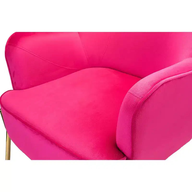 Odo comfortabele accentfauteuil van fluweel voor de woonkamer, met gestoffeerde, gevoerde zitting, set van 2 | Karat Home