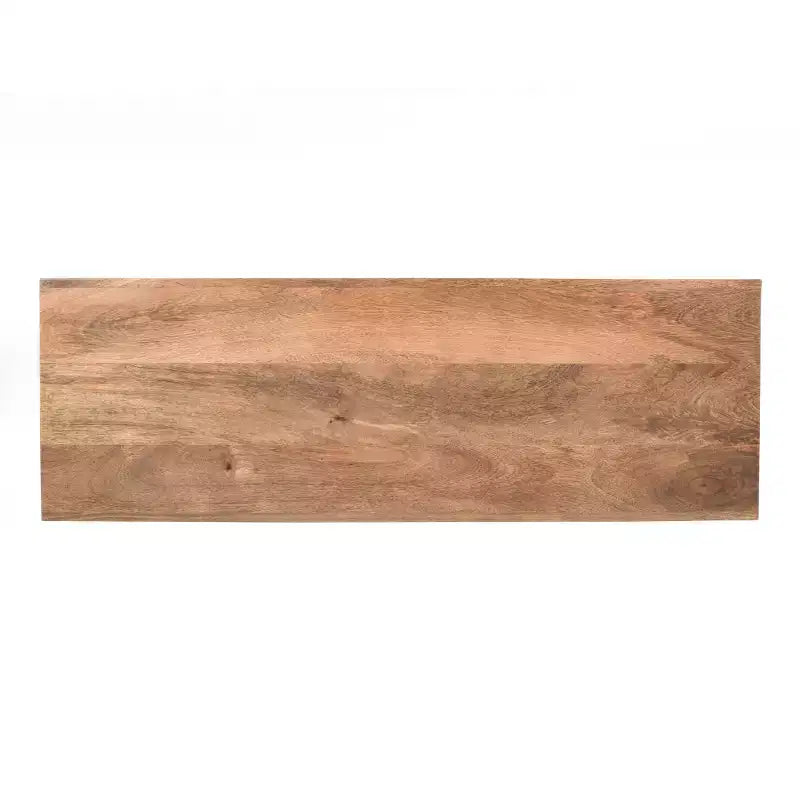 Consolle e tavolino da ingresso Whisen in legno di mango, stile rustico minimalista, con piano spesso