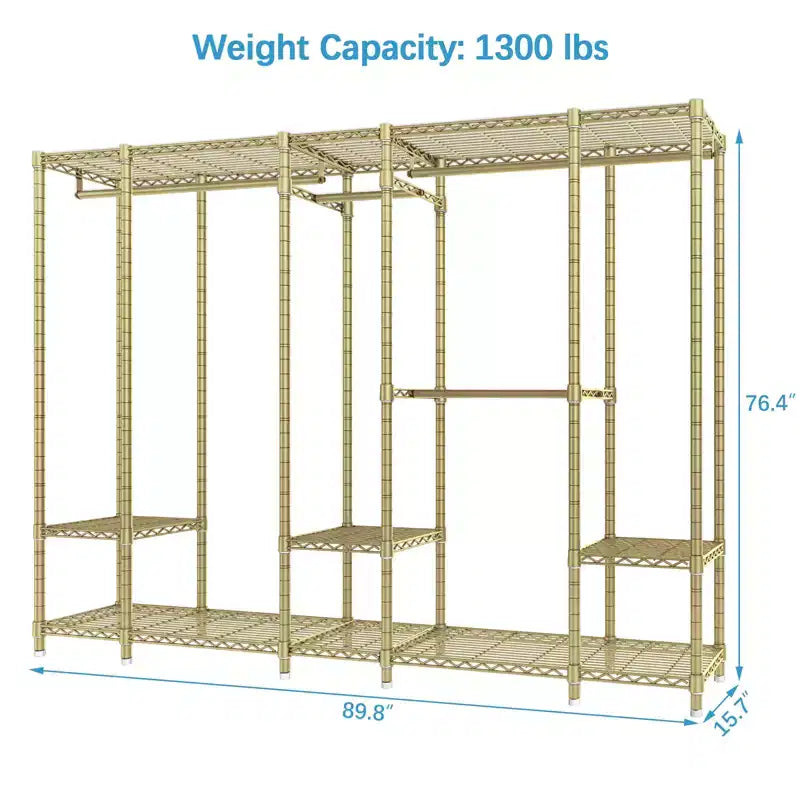 Extragroßer tragbarer Kleiderständer, besonders robust, maximale Belastung 1300 lbs