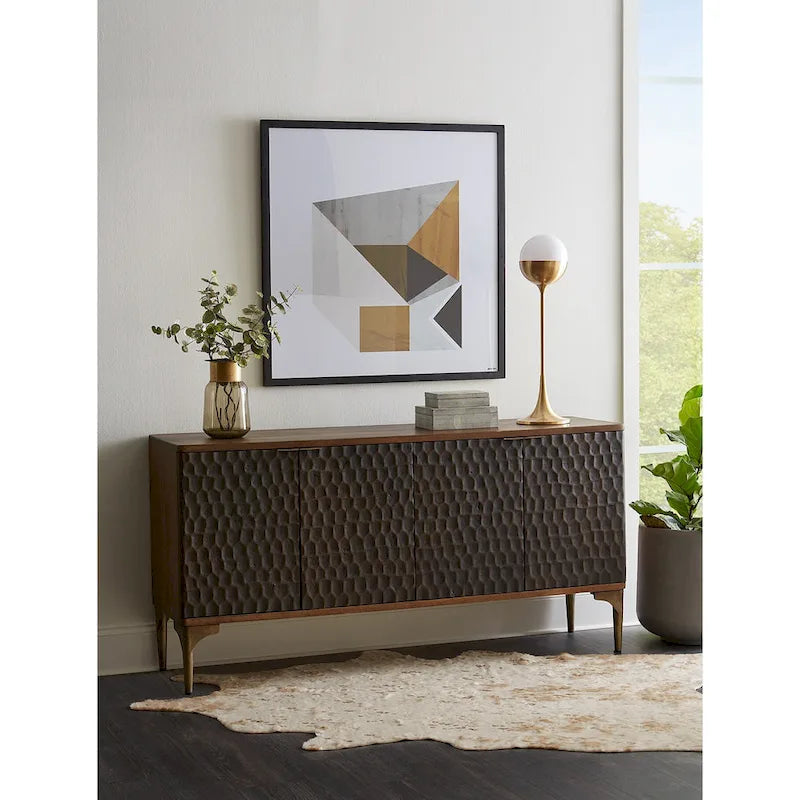 Sideboard aus Mangoholz in zwei Farbtönen