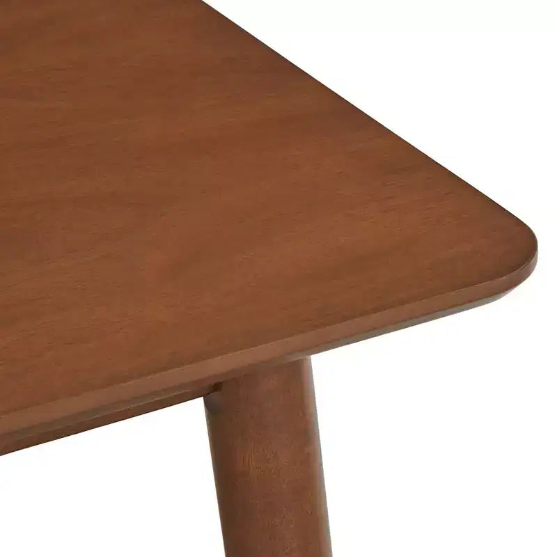 Ensemble de salle à manger rectangulaire Lifestorey Newington de style moderne du milieu du siècle, 5 pièces, noyer/moka