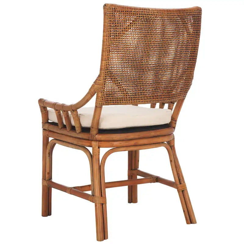 Coastal Rattan Cushion Chair 22 W x 24 L x 37 H 22W x 24D x 37H