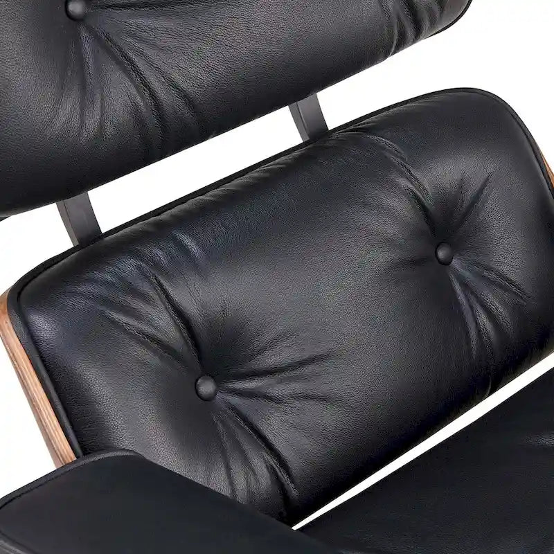 Poltrona reclinabile in pelle, stile moderno di metà secolo