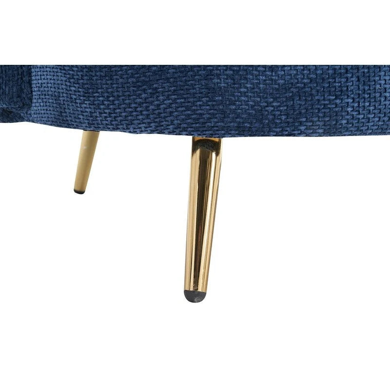 Gepolstertes Sofa mit goldfarbenen Metallbeinen, Club-Zweisitzer für Wohn- und Lesezimmer, Schlafzimmer, Apartment, kleine Räume und Wohnheime