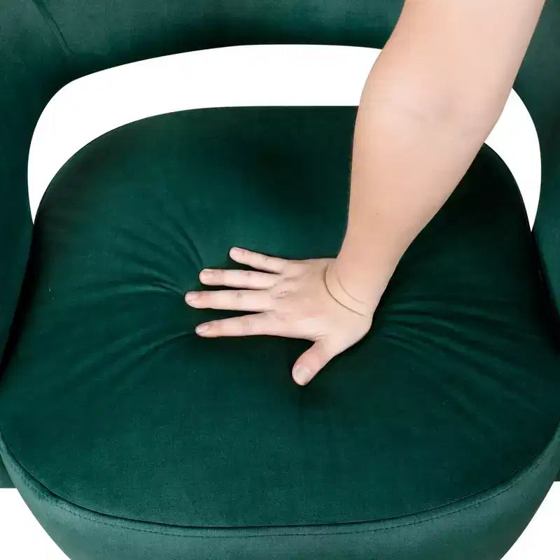 GDFStudio Hudson moderne luxe draaifauteuil met fluwelen bekleding