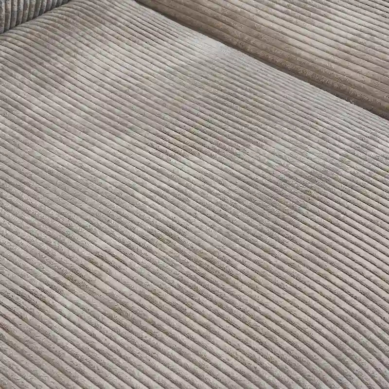 Canapé modulable d’angle de 141.73, canapé en velours côtelé en U avec poufs