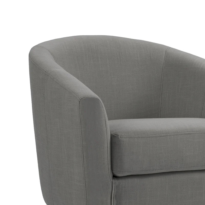 Poltrone d'accento moderne a barile, accoglienti, con braccioli, stile club