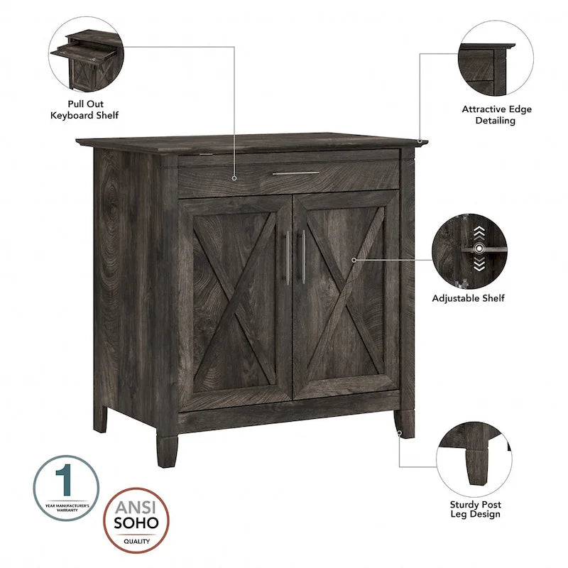 Secrétaire Key West avec armoire de rangement par Bush Furniture