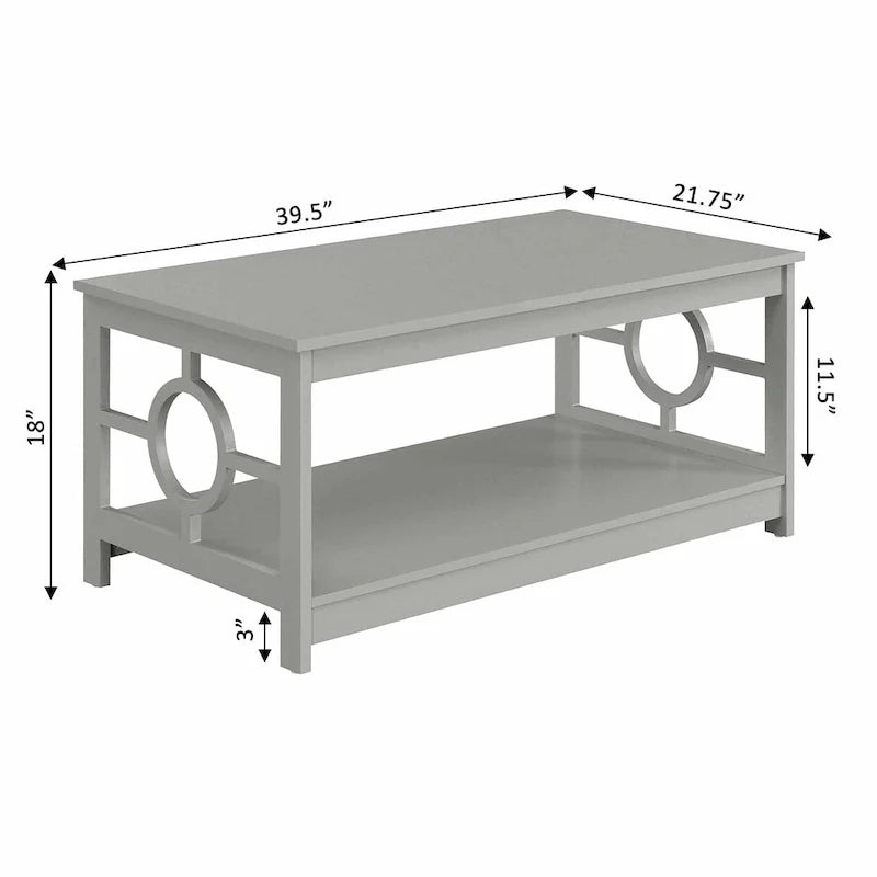 Ring salontafel met plank