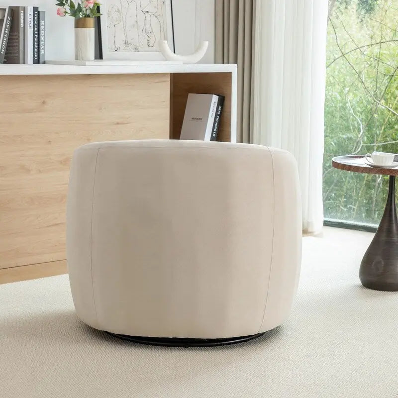 Moderne draaibare fauteuil met kuipvormige zitting