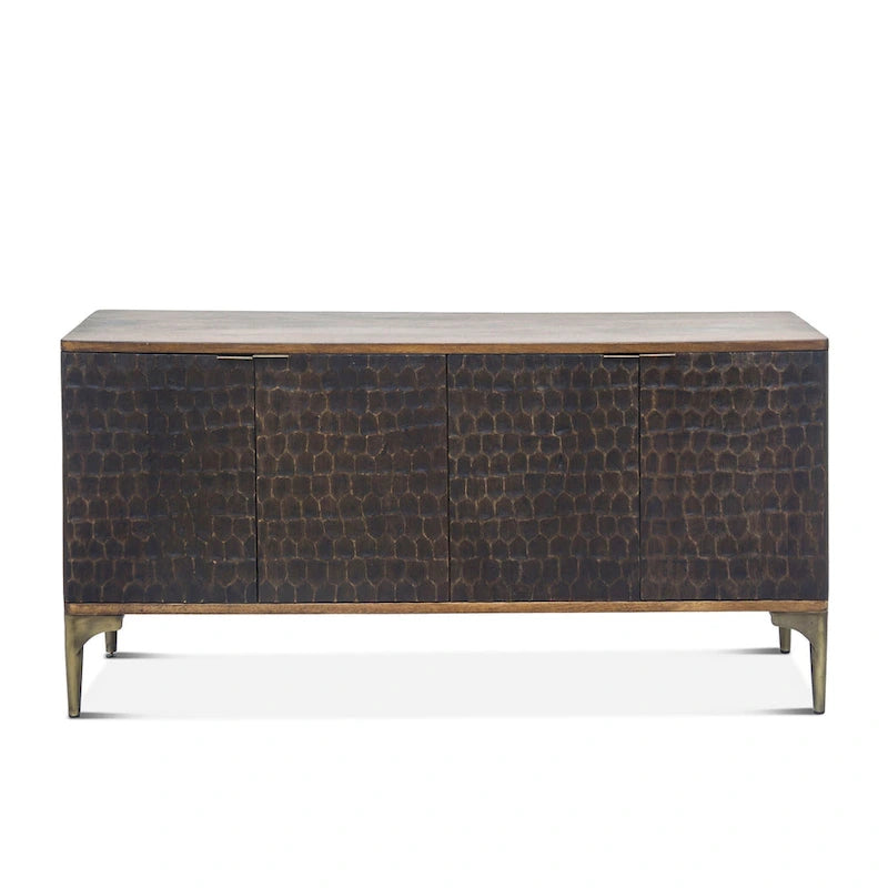Sideboard aus Mangoholz in zwei Farbtönen