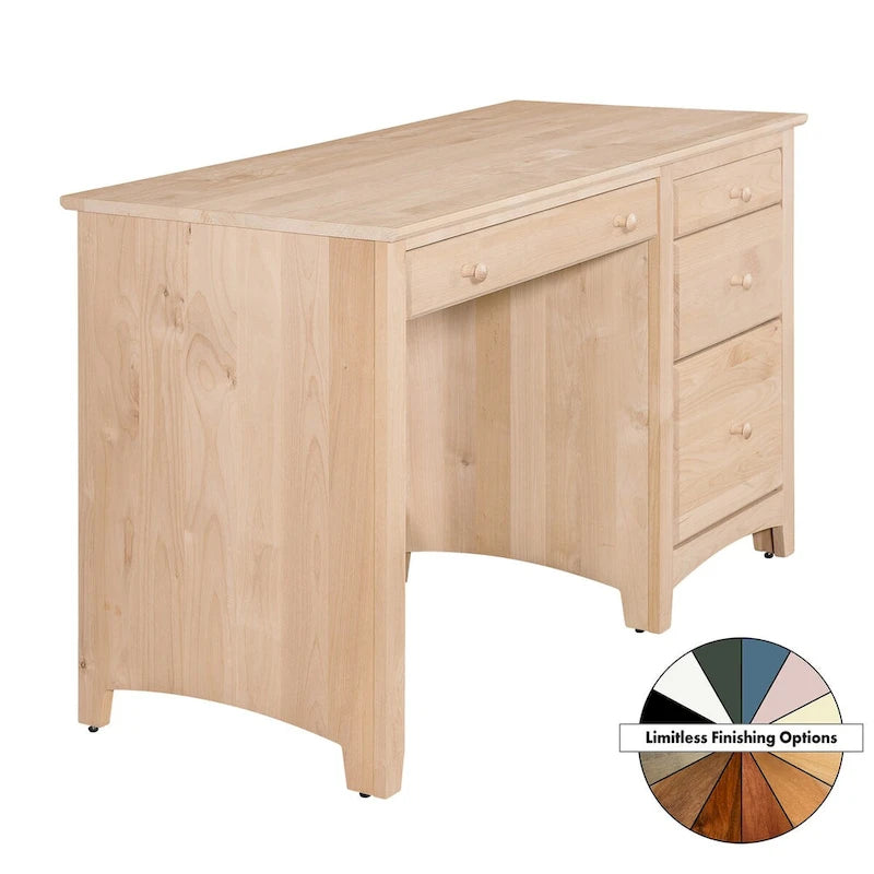 Arch+Haven bureau van massief hout met 4 laden
