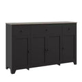 Buffet 55 avec 3 tiroirs et 4 portes, meuble de rangement de cuisine avec étagère réglable, pour la salle à manger ou le salon