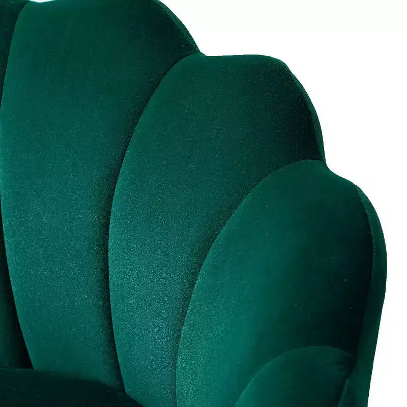 Comfy Barrel Chair with Golden Metal Legs, Living Room Accent Chair