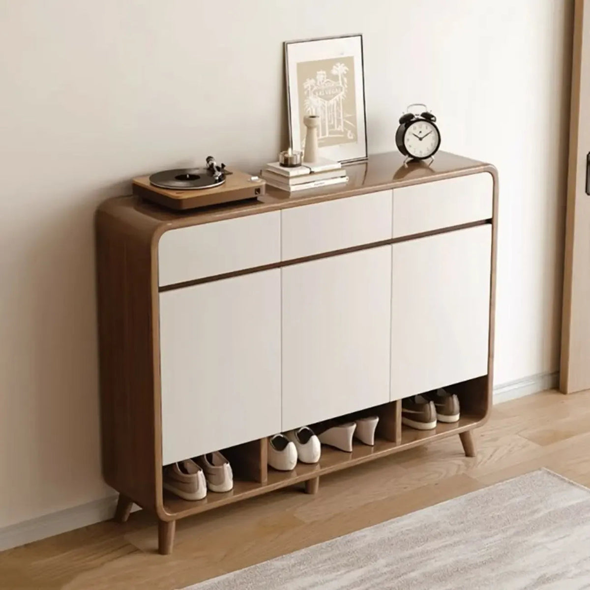 Meuble à chaussures moyen en bois moderne pour entrée