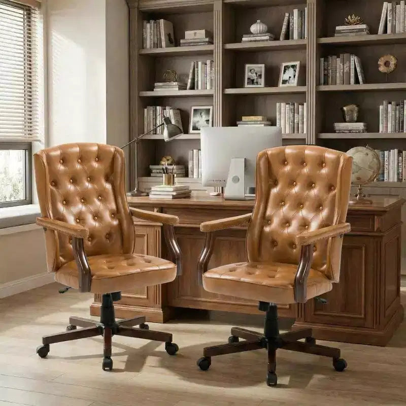 Sedia da ufficio direzionale con design a schienale alto e funzione girevole per l'ufficio domestico