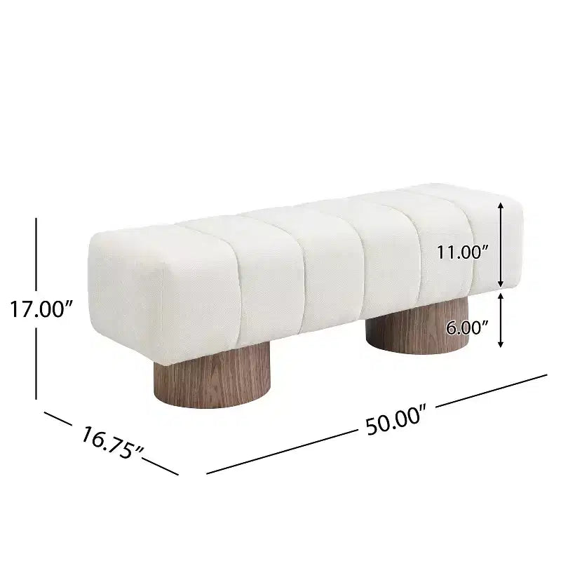 Banc de salle à manger contemporain multifonctionnel en chenille rembourrée Christopher Knight Home Gale 50