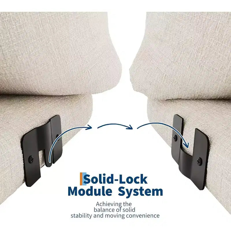 Modulares Zweisitzer-Sofa aus Chenille, Cloud-Sofa mit 2 Sitzplätzen und hochelastischem Schaumstoff, bodenloses Sofa für kleine Räume