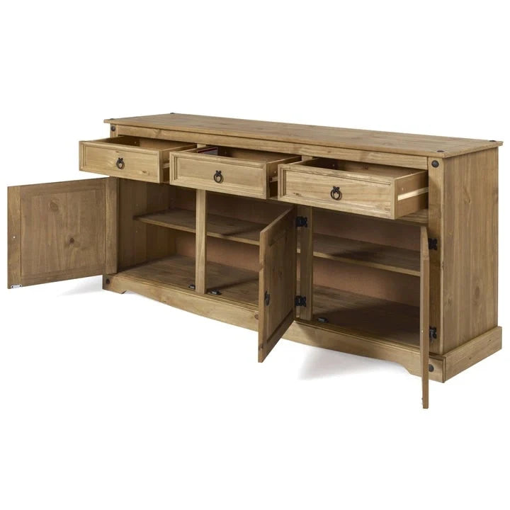 Credenza buffet in legno da 65, stile rustico - collezione Corona