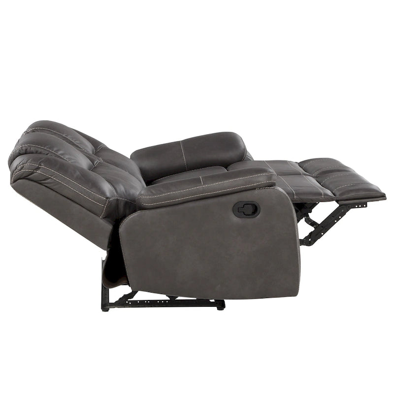 Steve Silver Kameryn handmatig verstelbare loveseat van imitatieleer