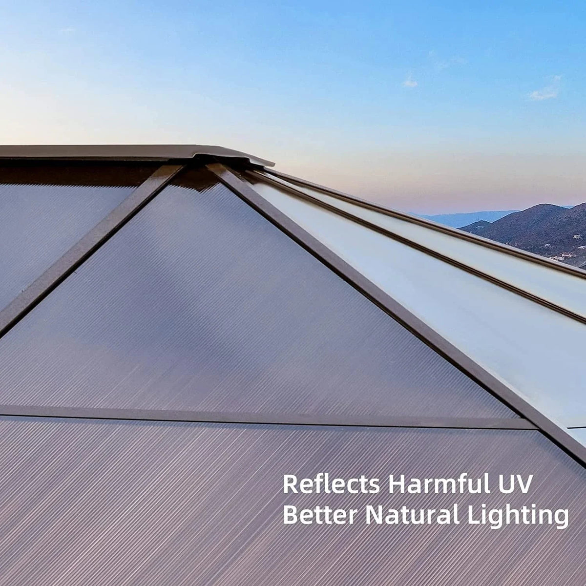 EROMMY hardtop-paviljoen, pergola voor buiten met dubbel dak, netten en gordijnen, extra stevig zonnescherm voor terras, achtertuin en zwembadfeest