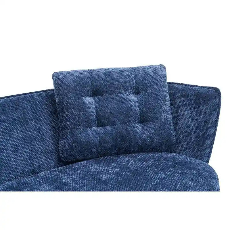 Gepolstertes Sofa mit goldfarbenen Metallbeinen, Club-Zweisitzer für Wohn- und Lesezimmer, Schlafzimmer, Apartment, kleine Räume und Wohnheime