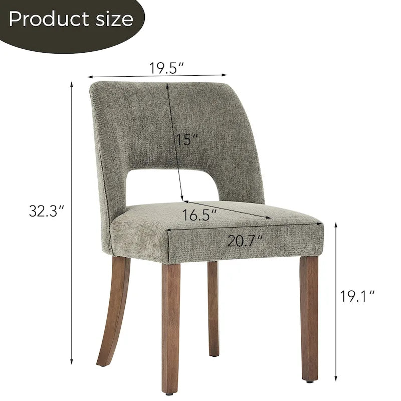 Set van 4 eetkamerstoelen met stoffen bekleding