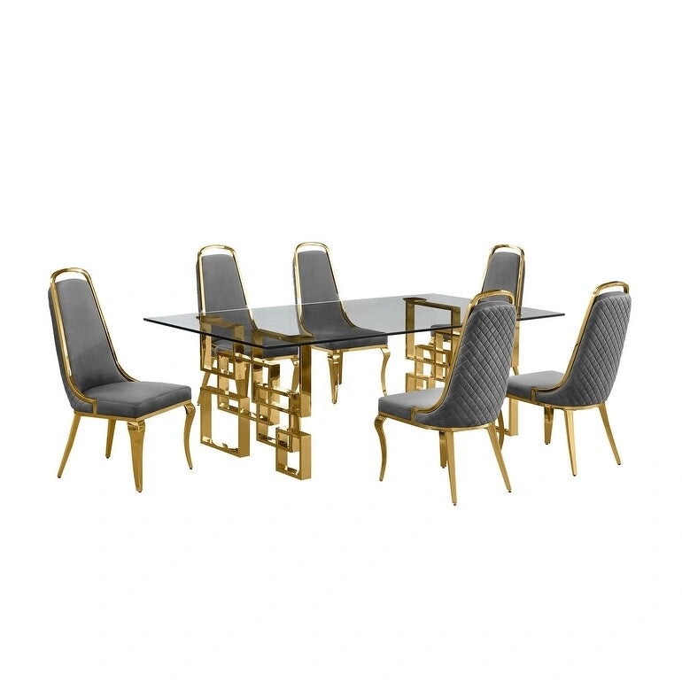 Ensembles de salle à manger avec grande table en verre de Best Quality Furniture