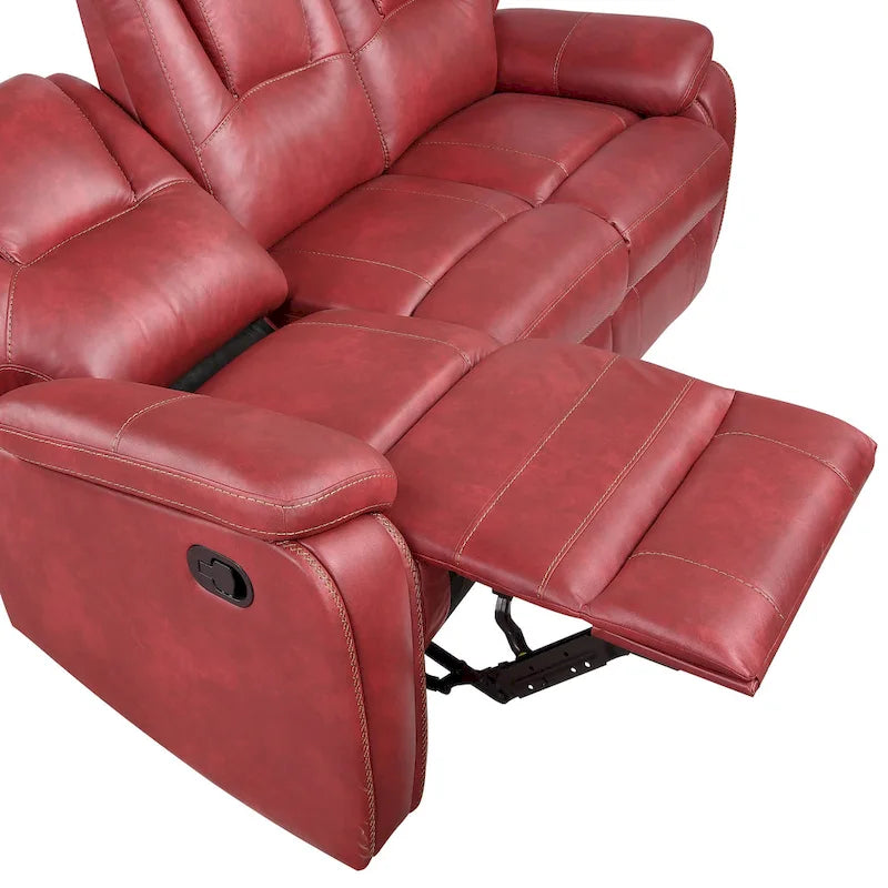 Steve Silver Kameryn handmatig verstelbare loveseat van imitatieleer