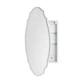 20 in. W x 30 in. H Armoire à pharmacie murale sans cadre, irrégulière et cintrée, avec miroir biseauté