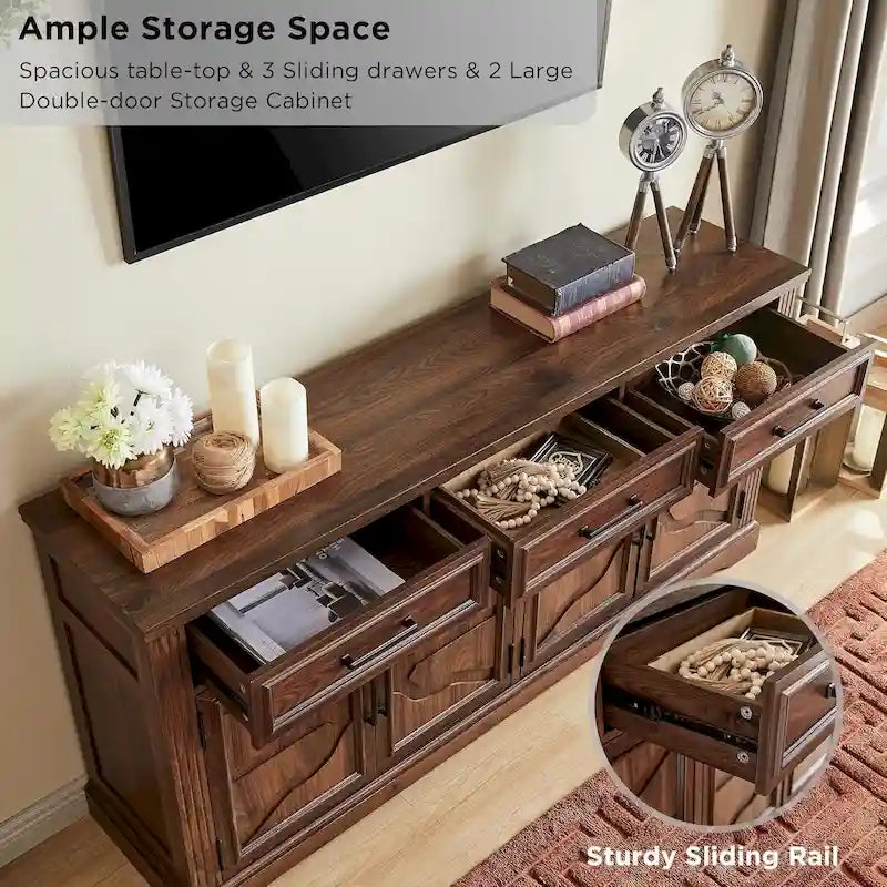 Credenza a buffet in stile rustico, mobile per angolo caffè o bar per vini per sala da pranzo - N/A