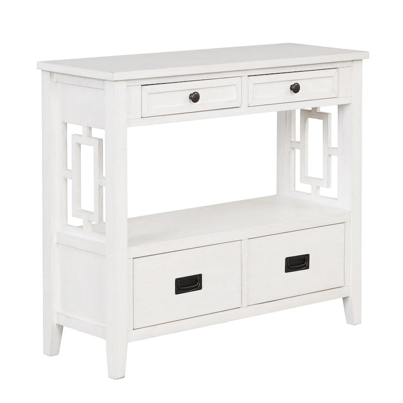 Consoletafel met 4 lades en opbergplank