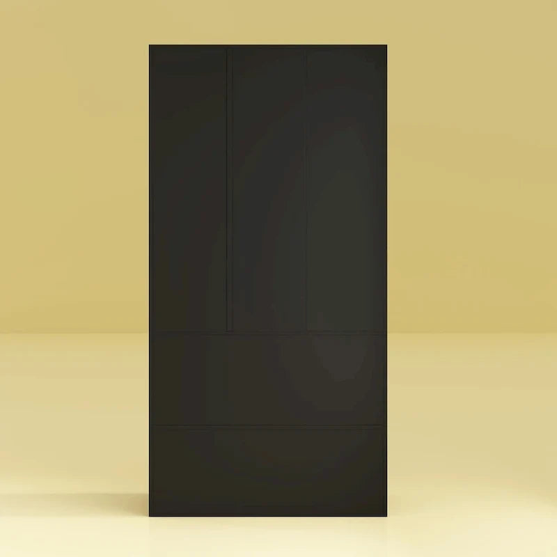 Kleiderschrank mit Spiegel und verstellbarem Kleiderstangenbereich, platzsparend