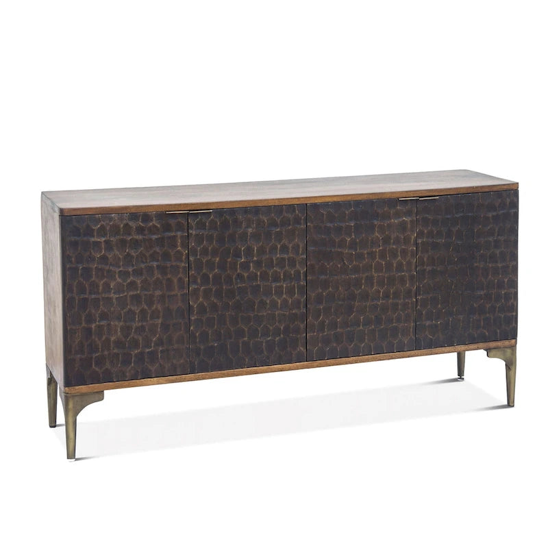 Sideboard aus Mangoholz in zwei Farbtönen