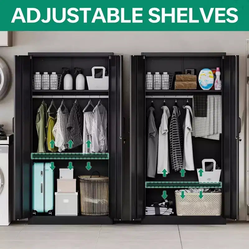 Armoire vestiaire métallique robuste BALHAM TRADE avec serrure et rangement sécurisé pour la maison, la salle de sport, l’école et le bureau