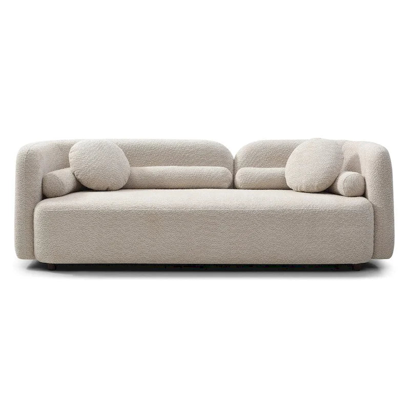 Moderne, comfortabele 3-zitsbank met fluwelen bekleding en poten