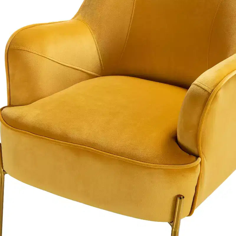 Odo comfortabele accentfauteuil van fluweel voor de woonkamer, met gestoffeerde, gevoerde zitting, set van 2 | Karat Home