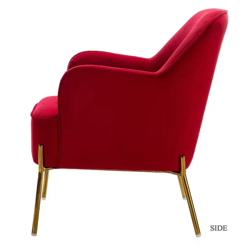 Odo comfortabele accentfauteuil van fluweel voor de woonkamer, met gestoffeerde, gevoerde zitting, set van 2 | Karat Home