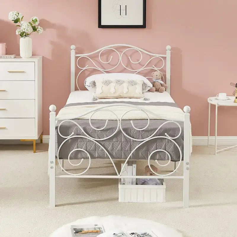 Javlergo Victoria metalen bedframe met hoofdbord en voetbord