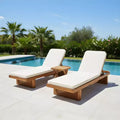 Ensemble de salon de jardin Christopher Knight Home Wino de 3 pièces en bois d’acacia et rotin, avec coussin et table à lattes