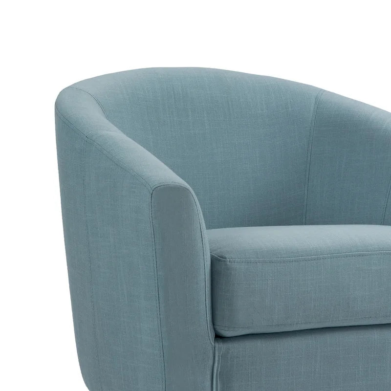 Poltrone d'accento moderne a barile, accoglienti, con braccioli, stile club