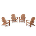 Set di 4 sedie Adirondack in resina plastica - EDYO LIVING