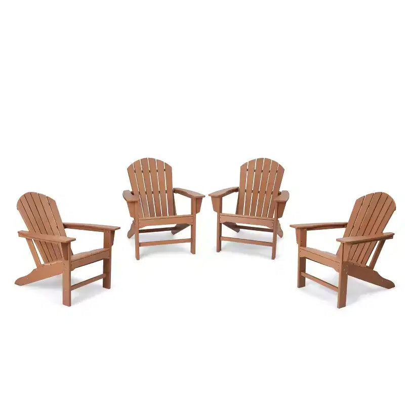 Set di 4 sedie Adirondack in resina plastica - EDYO LIVING