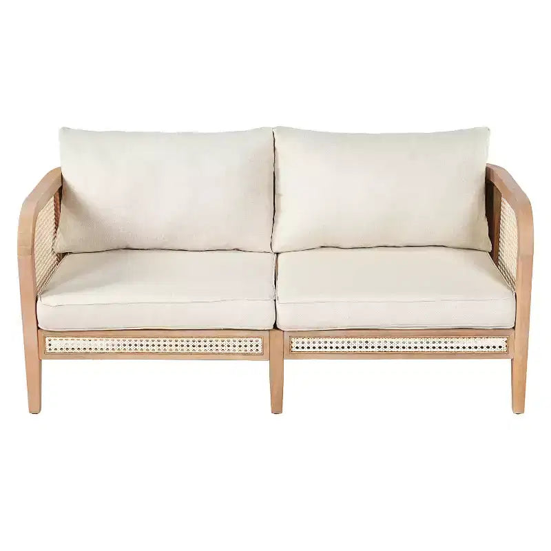 Christopher Knight Home Maciej 3-teiliges rustikales Outdoor-Sitzset aus Akazienholz und Rattan